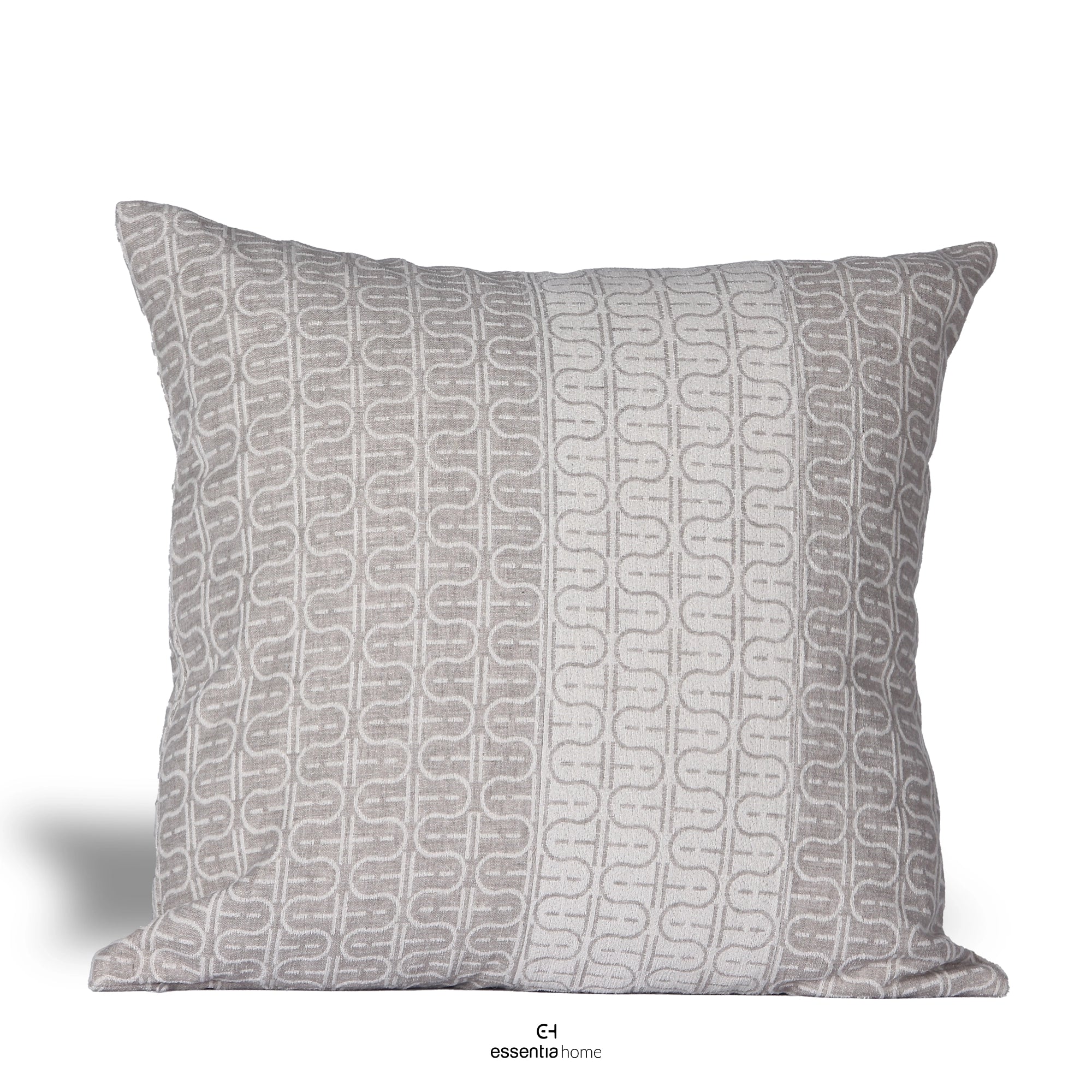 E-H Print Grey And White Cushion