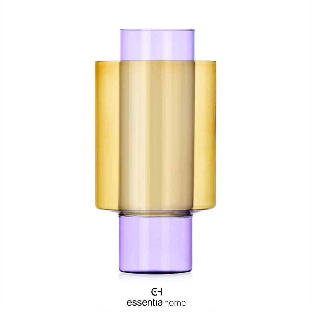 Big Vase C Lilac-Yellow