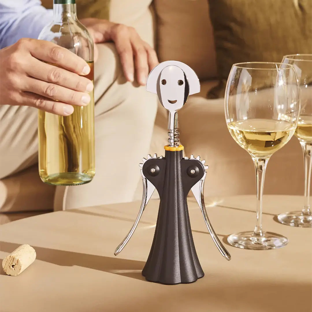 Anna G. Corkscrew in Black by Alessandro Mendini for Alessi