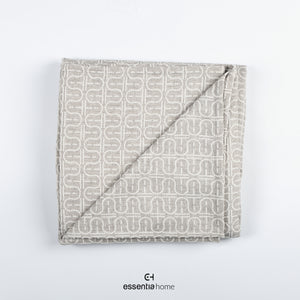 E-H Print Dark Beige Wool Looden Oyster