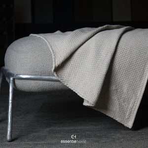 EH Beige Woven Embrace Throw