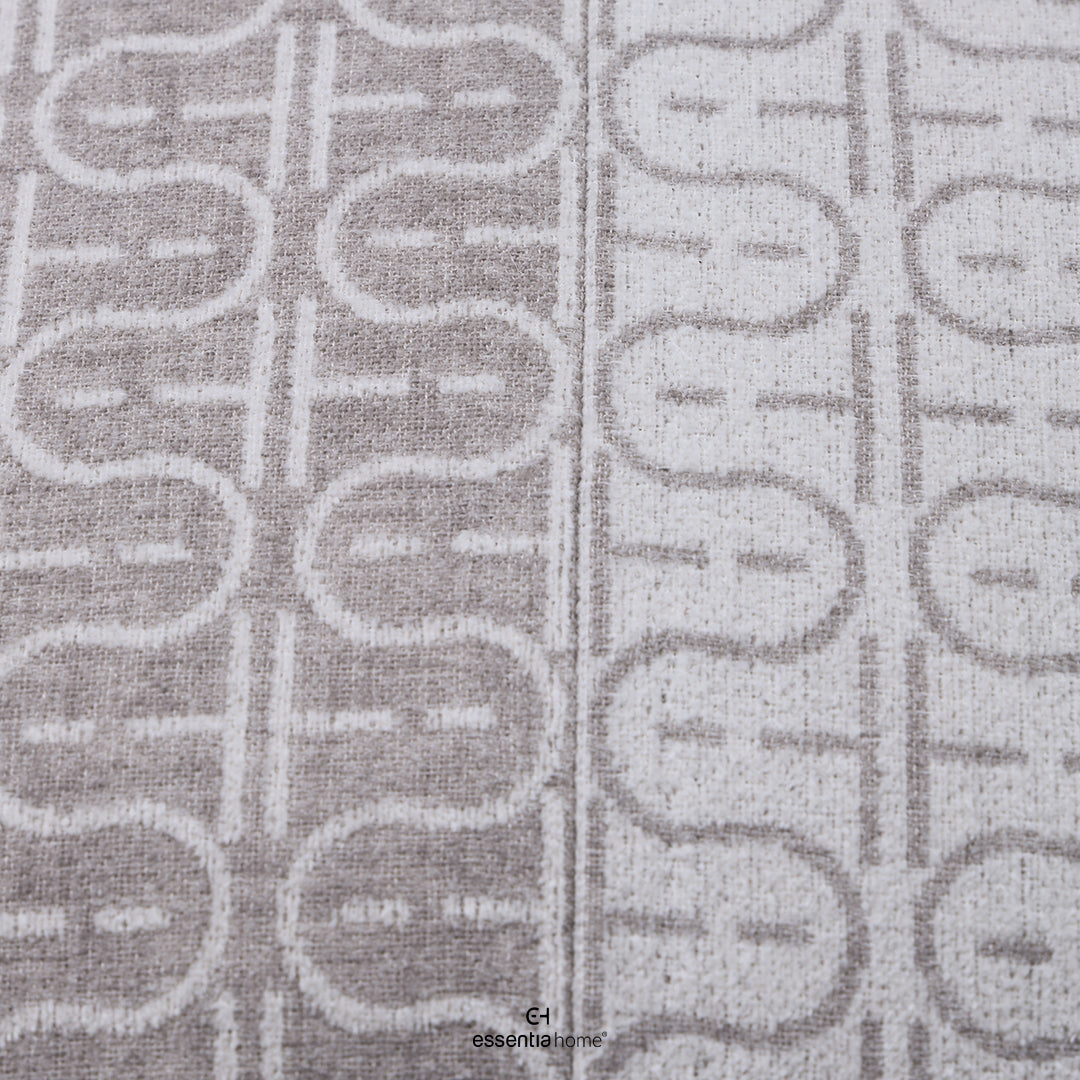 E-H Print Grey And White Cushion