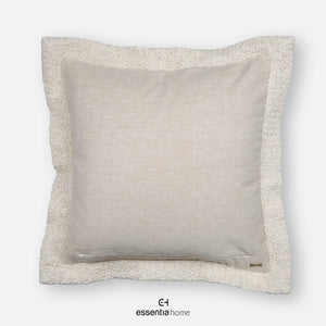 Border Loop Cushion – Ivory Linen Blend by Essentia
