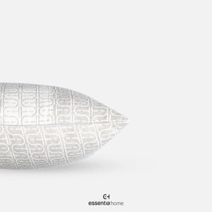 E-H Print Grey And White Cushion