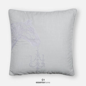 horse ari chain embroidery in grey