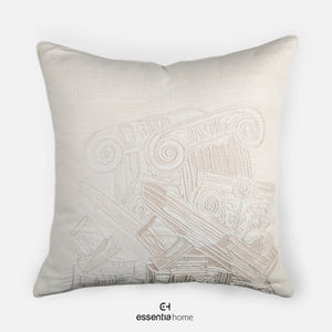 Fragments of Time – White Linen Cushion