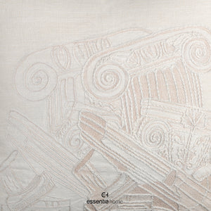 Fragments of Time – White Linen Cushion