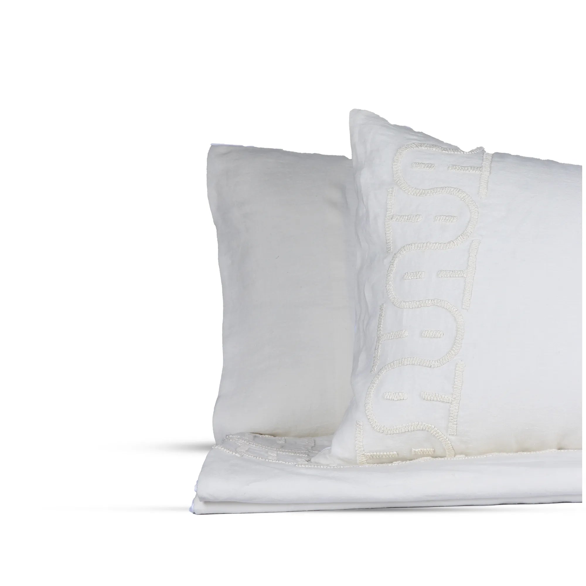 Signature EH Duvet Cover and Standard Sham Set – Beige & Off-White