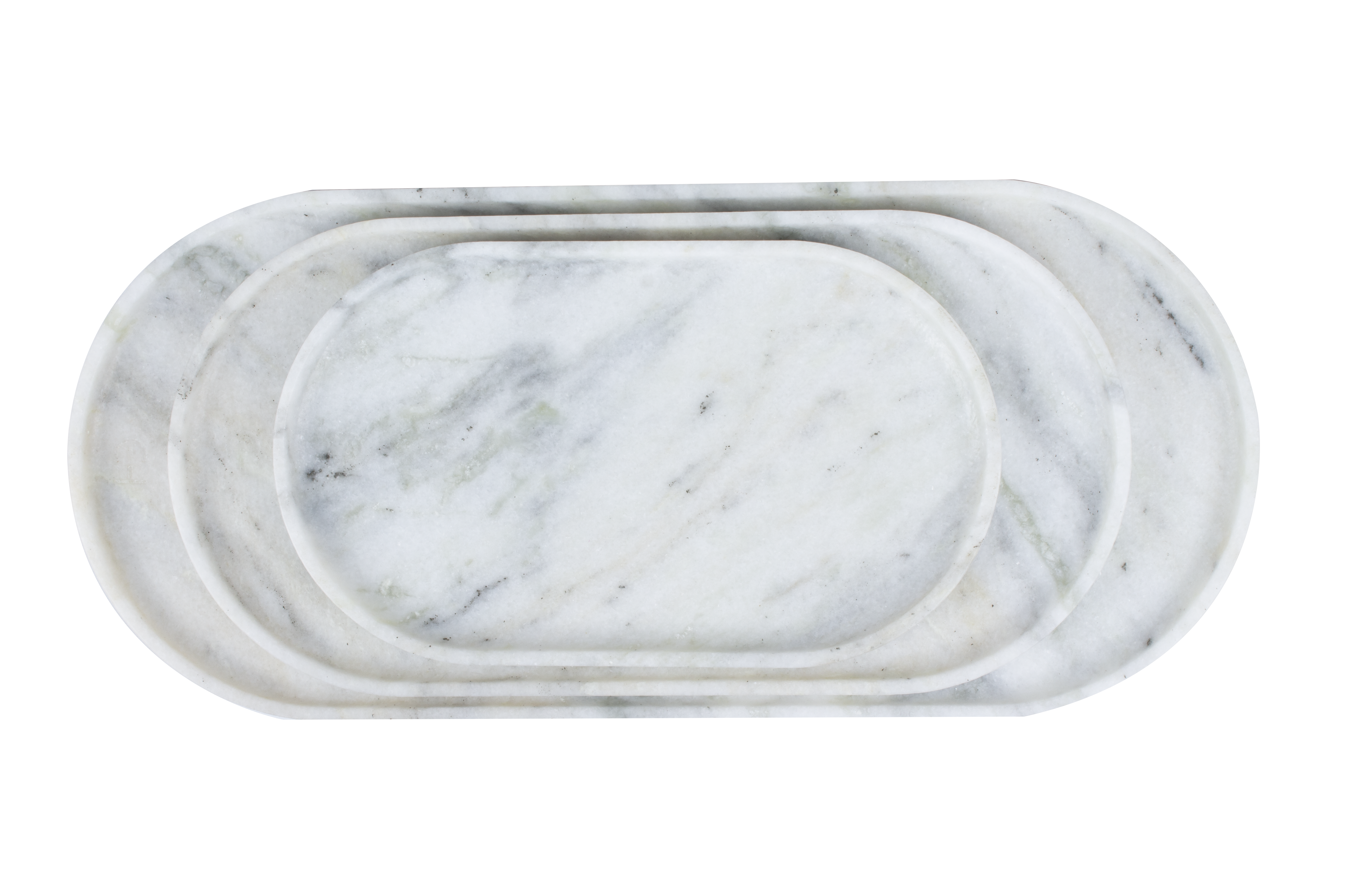 Golden Statuario Stone Oval Tray