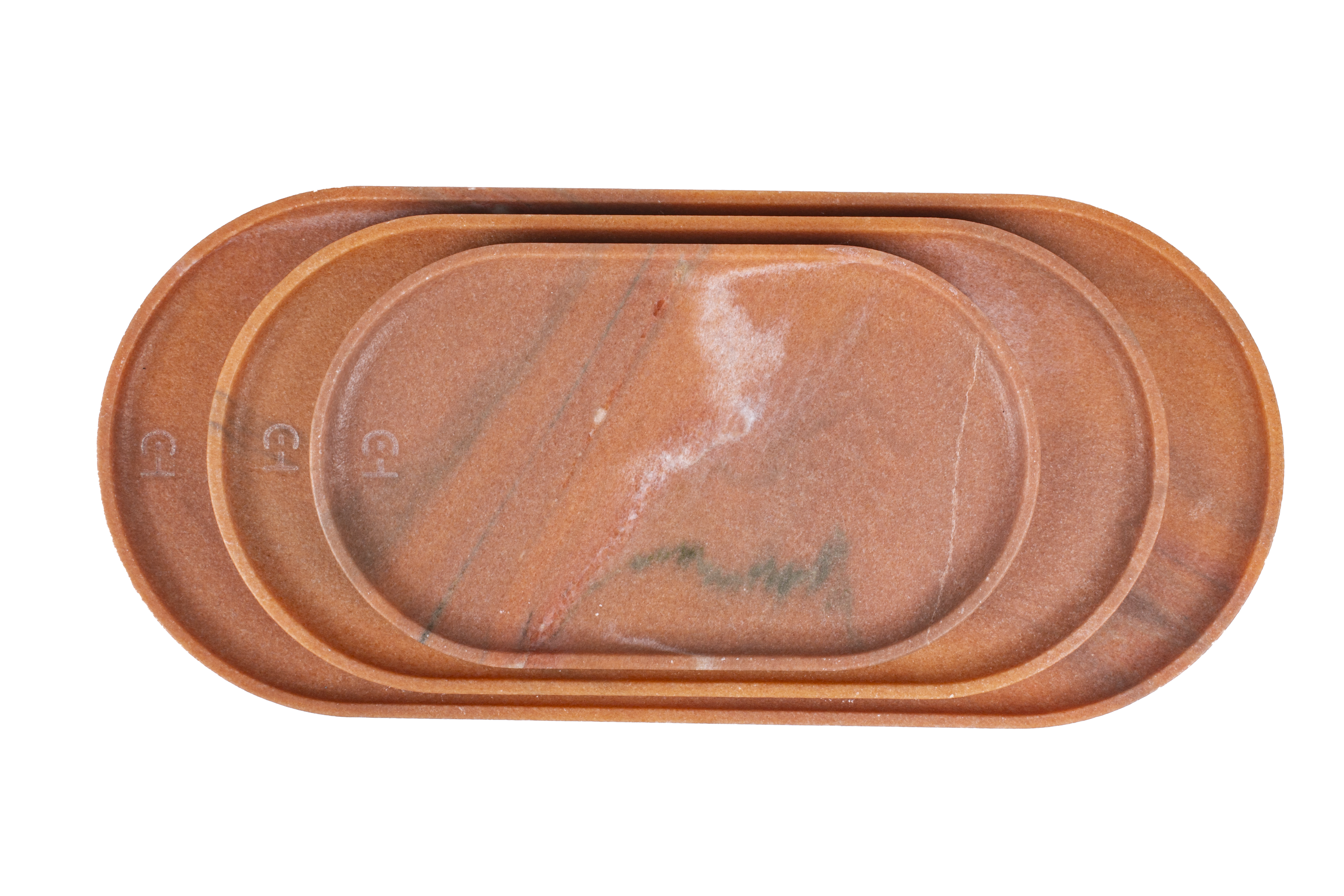 Golden Statuario Stone Oval Tray