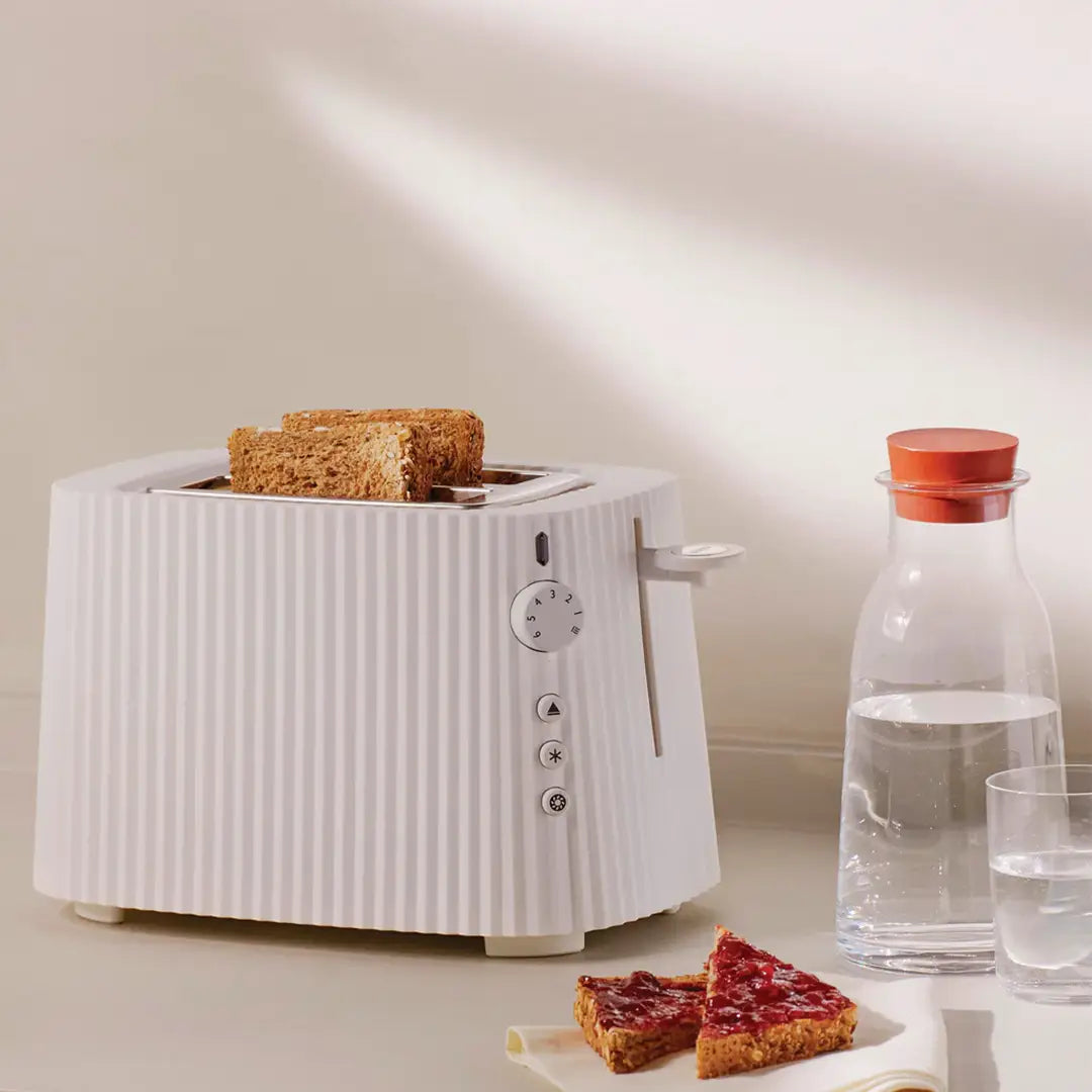 Plisse Toaster in White by Michele De Lucchi for Alessi