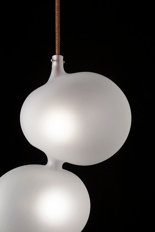 SERENDIPITY SUSPENSION LAMP - frosted hand blown glass