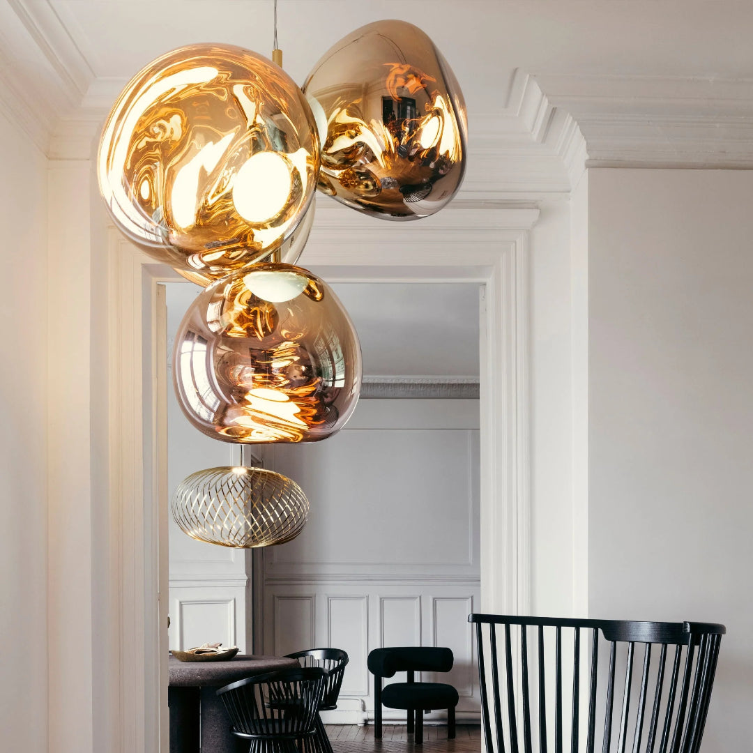 Melt Chandelier Small Gold LED CB