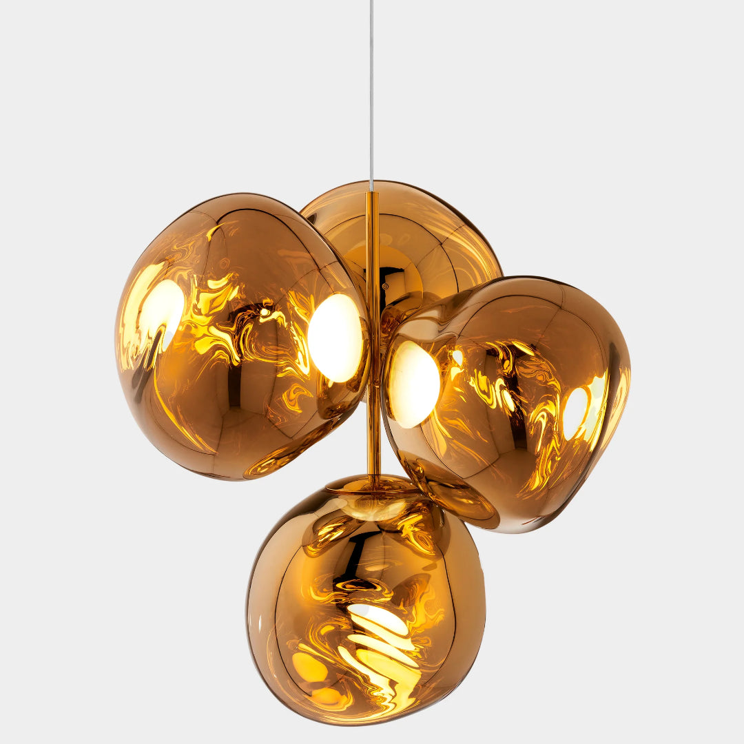 Melt Chandelier Small Gold LED CB