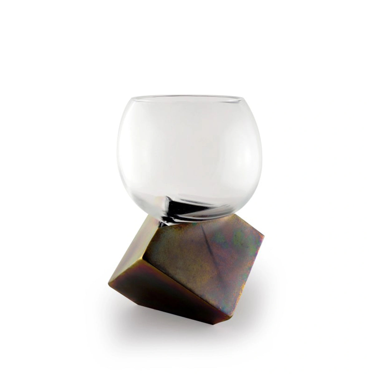 Vase CUT CUBE Transparent