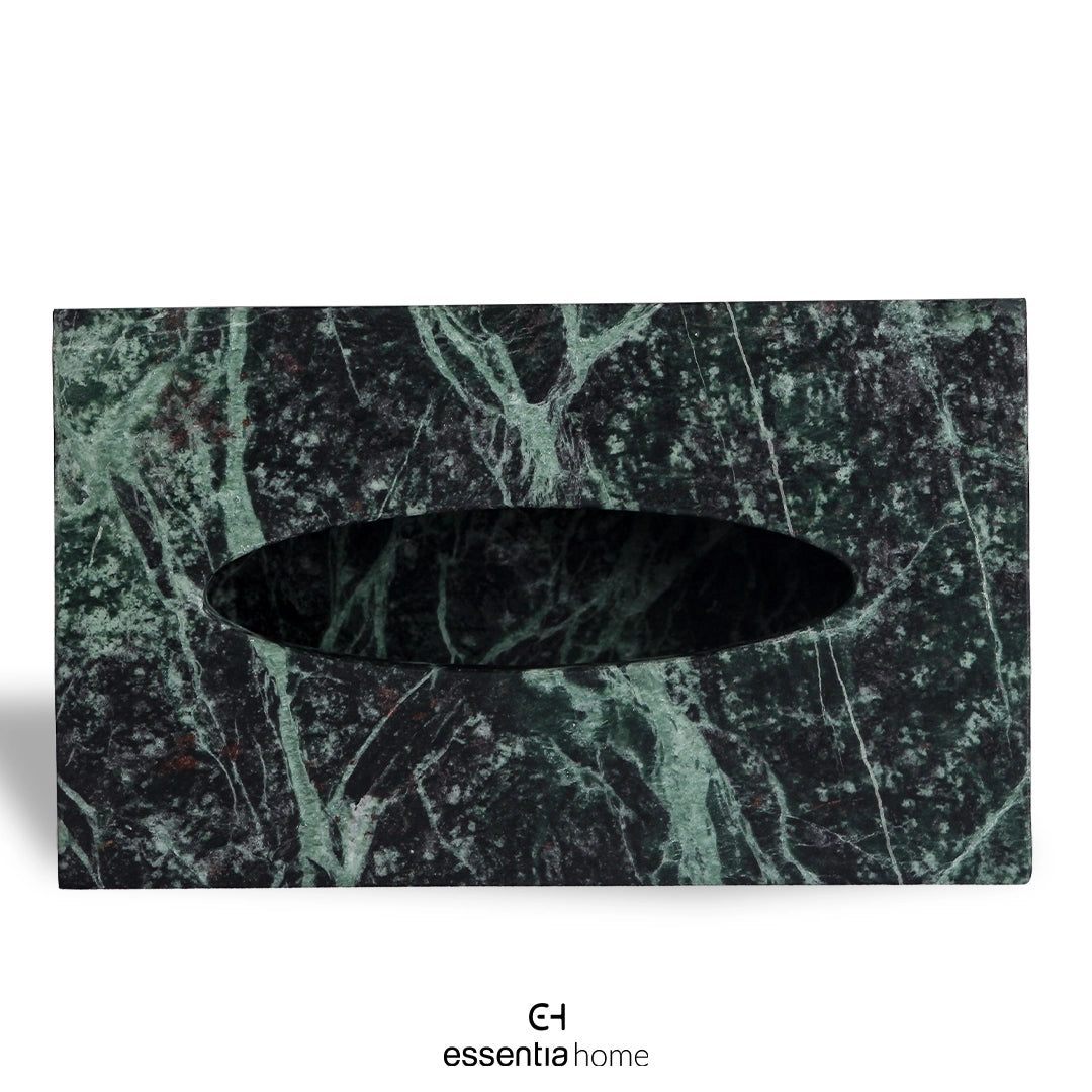 Green Marble Tissue Box by Essentia Home