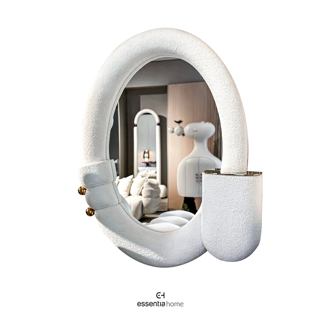 Oval by Monica Chawla – A Mirror with Texture, Soul, and Statement