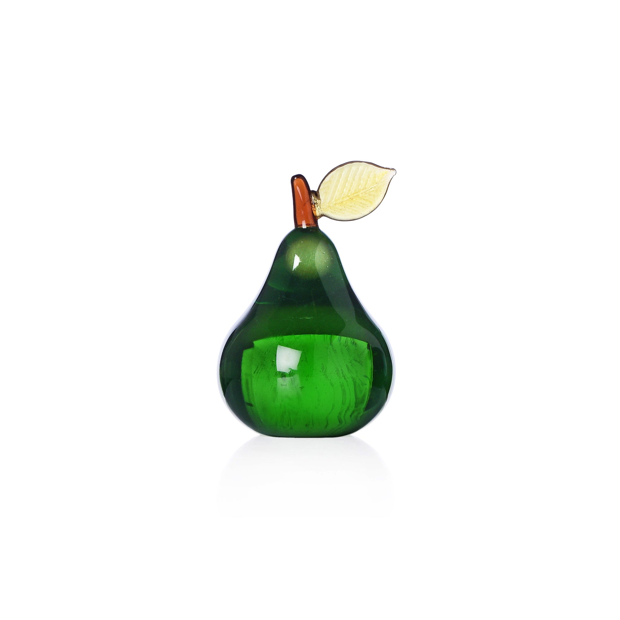 FRUITS & FLOWERS paperweight pear green
