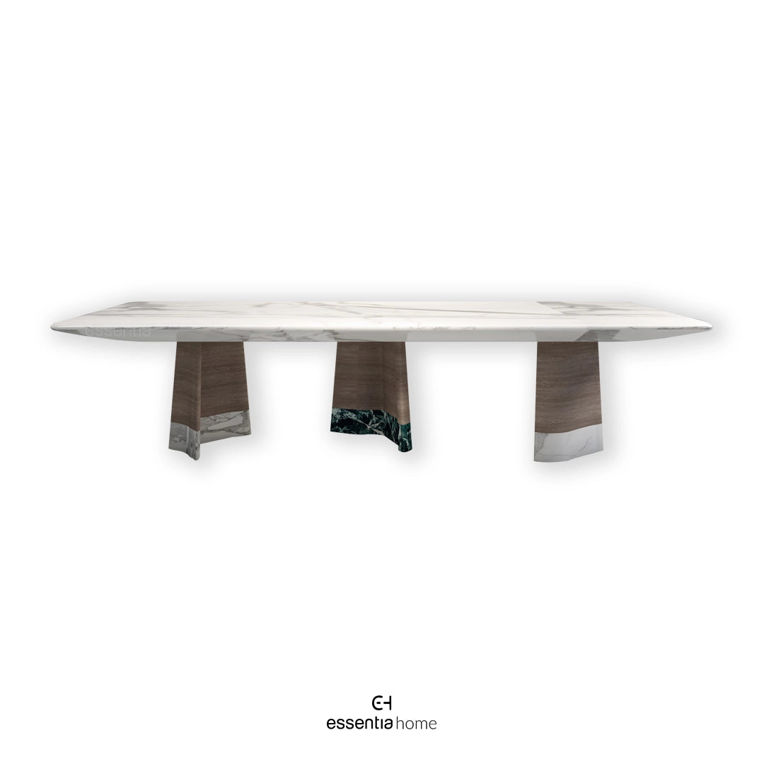 Dining Table by Monica Chawla – Sculptural Geometry with Natural Grace