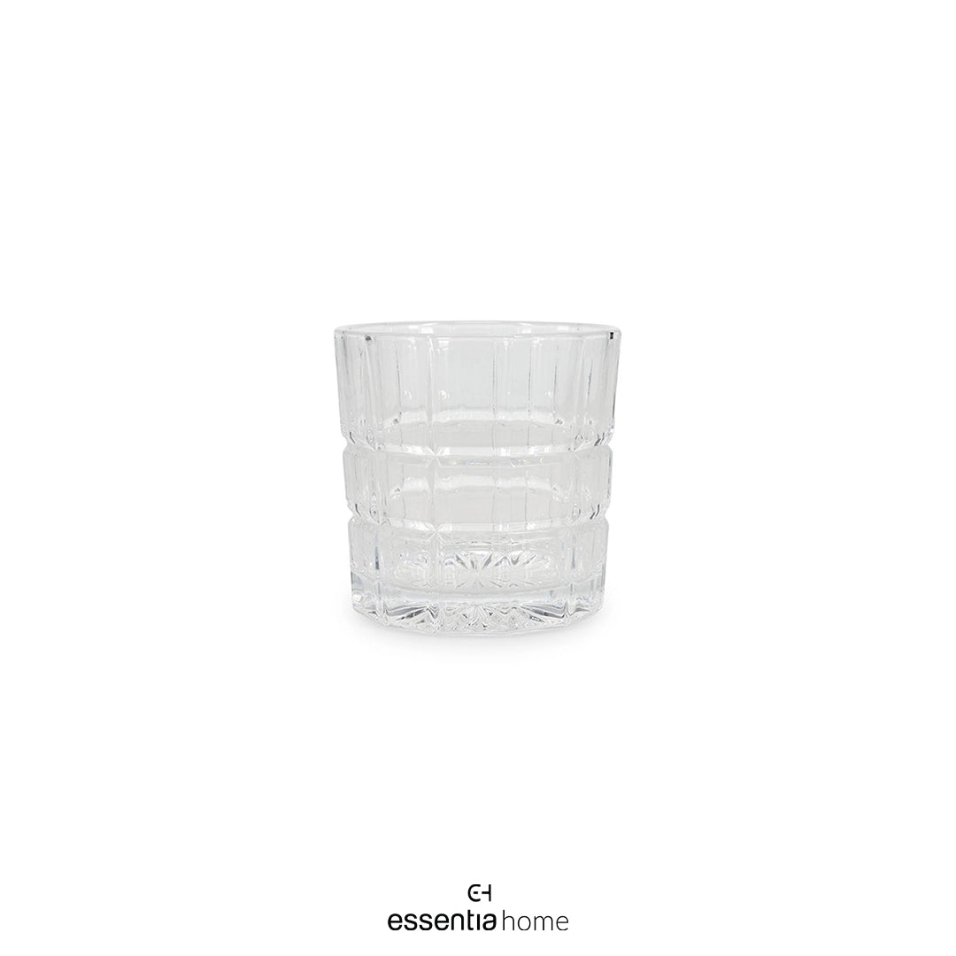 Ribbed Clear Glass Tumbler - Set of 2