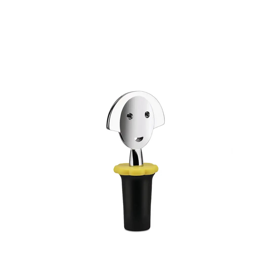 Anna Stop 2 Press Cap in Black by Alessandro Mendini for Alessi