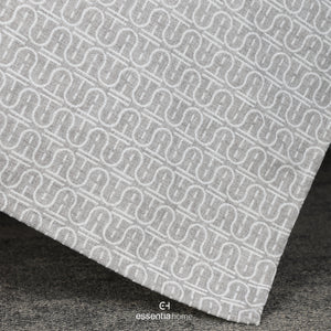 E-H Print Dark Beige Wool Looden Oyster