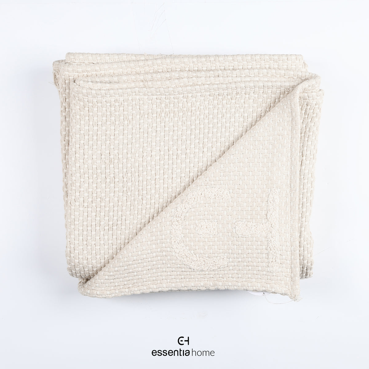 EH Beige Woven Embrace Throw