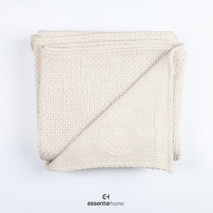 EH Beige Woven Embrace Throw