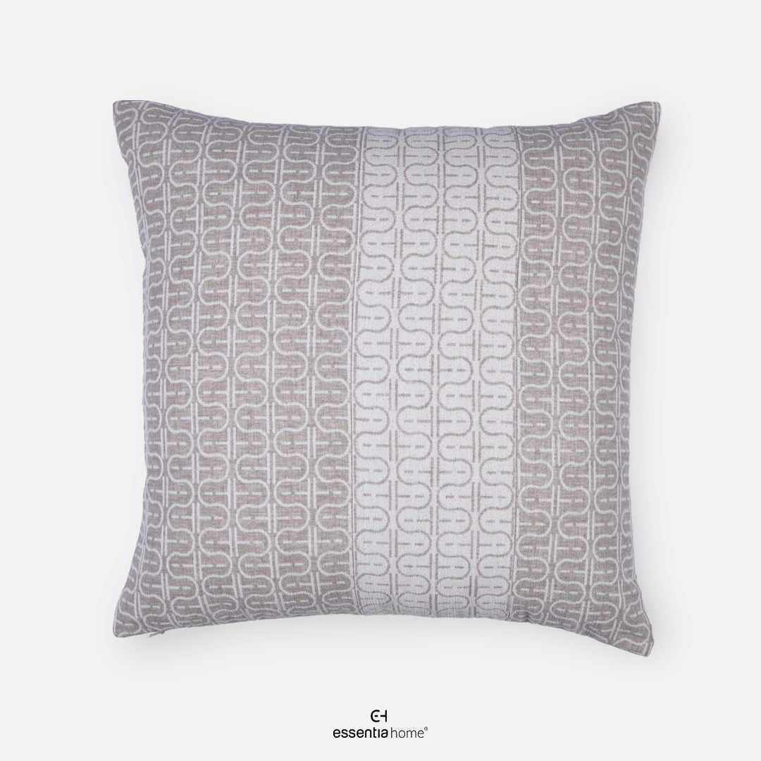 E-H Print Grey And White Cushion