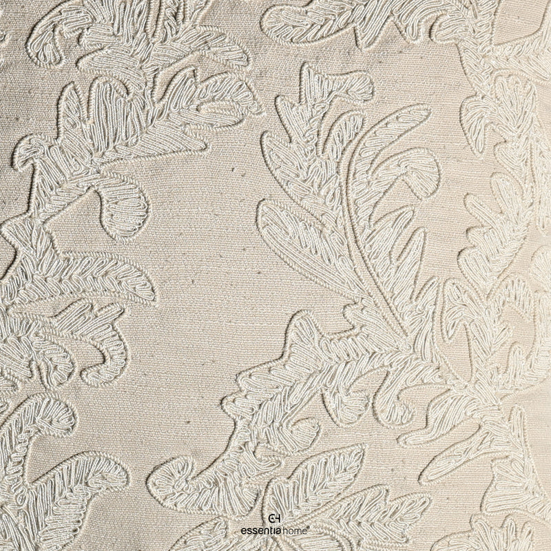 Elegance Embroidered Leaf Cushion