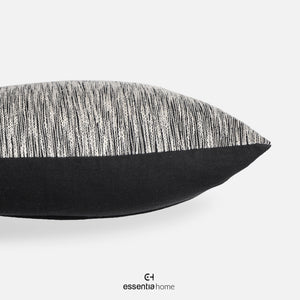 GEN- Linen Monochrome waves cushion cover- Black & white