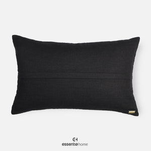GEN- Linen Monochrome waves cushion cover- Black & white
