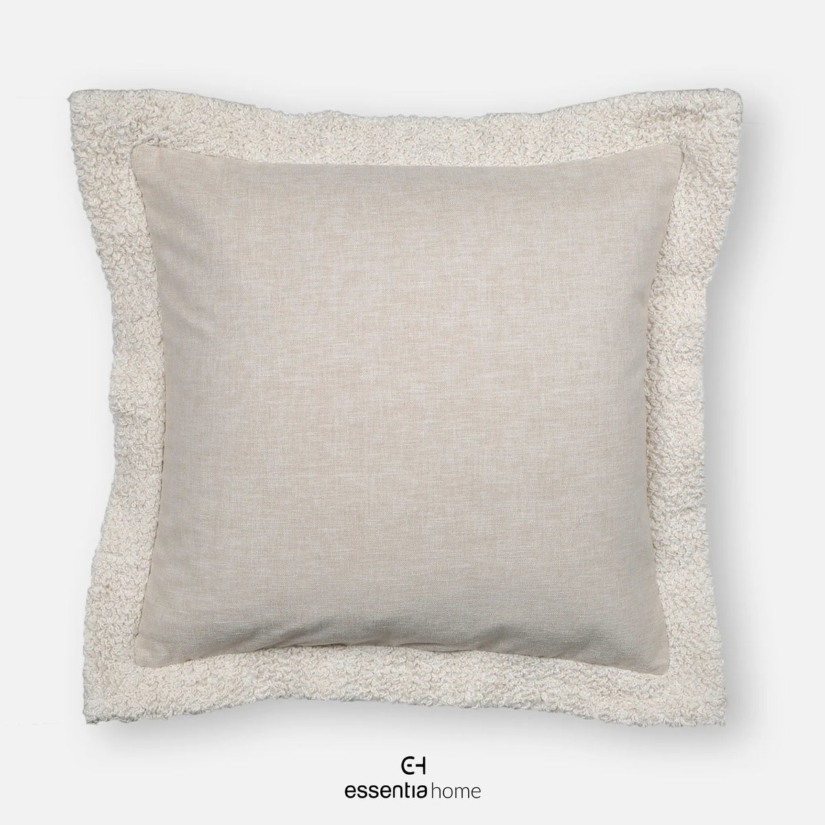 Border Loop Cushion – Ivory Linen Blend by Essentia