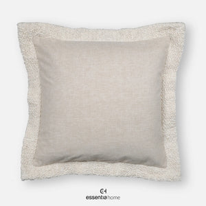 Border Loop Cushion – Ivory Linen Blend by Essentia