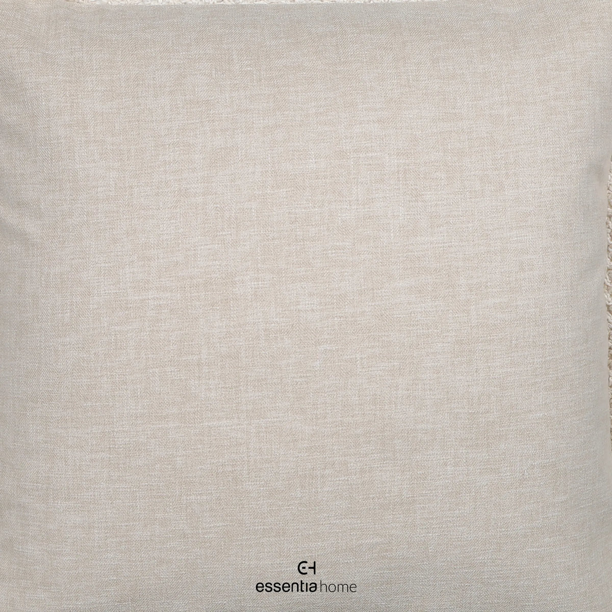 Border Loop Cushion – Ivory Linen Blend by Essentia