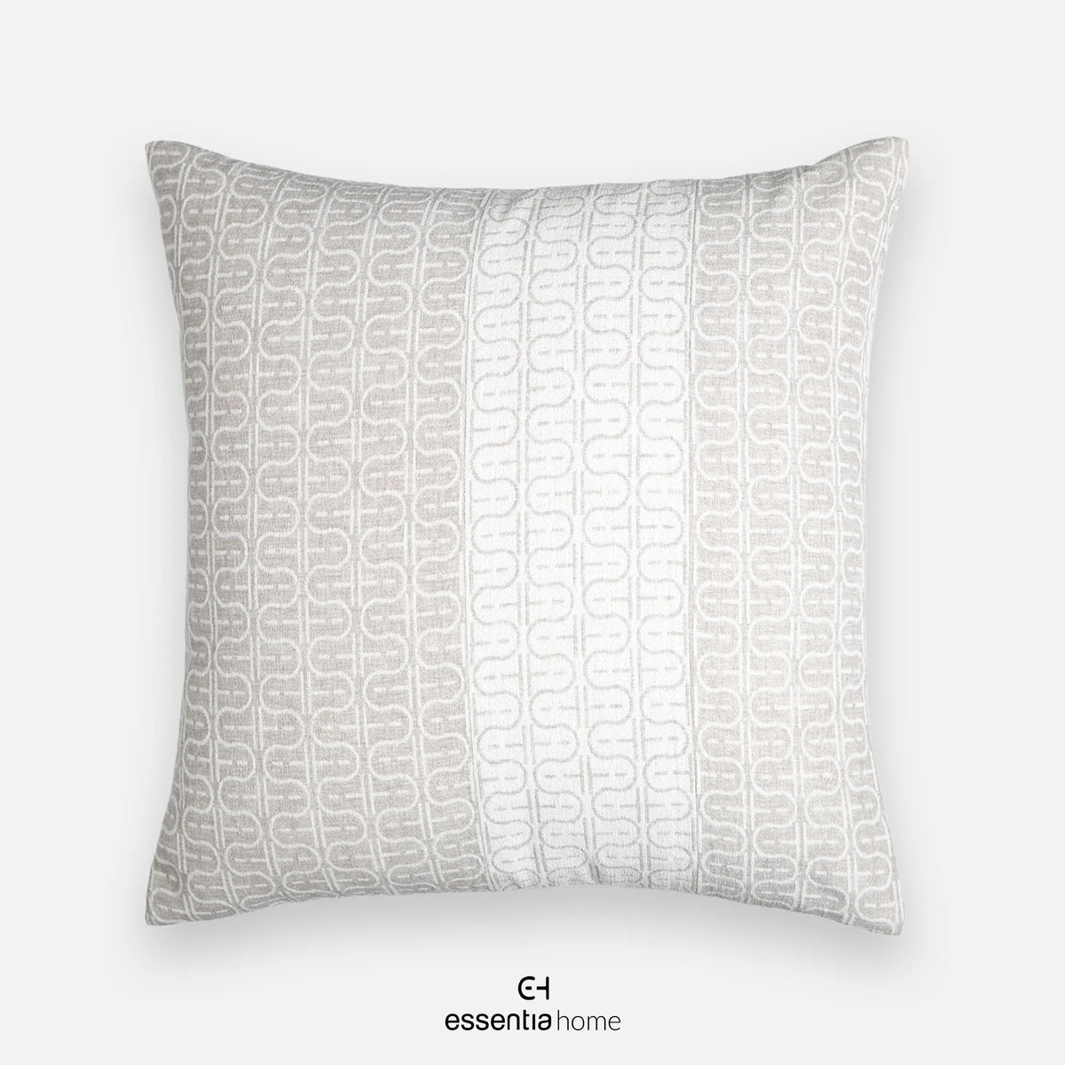 E-H Print Grey And White Cushion