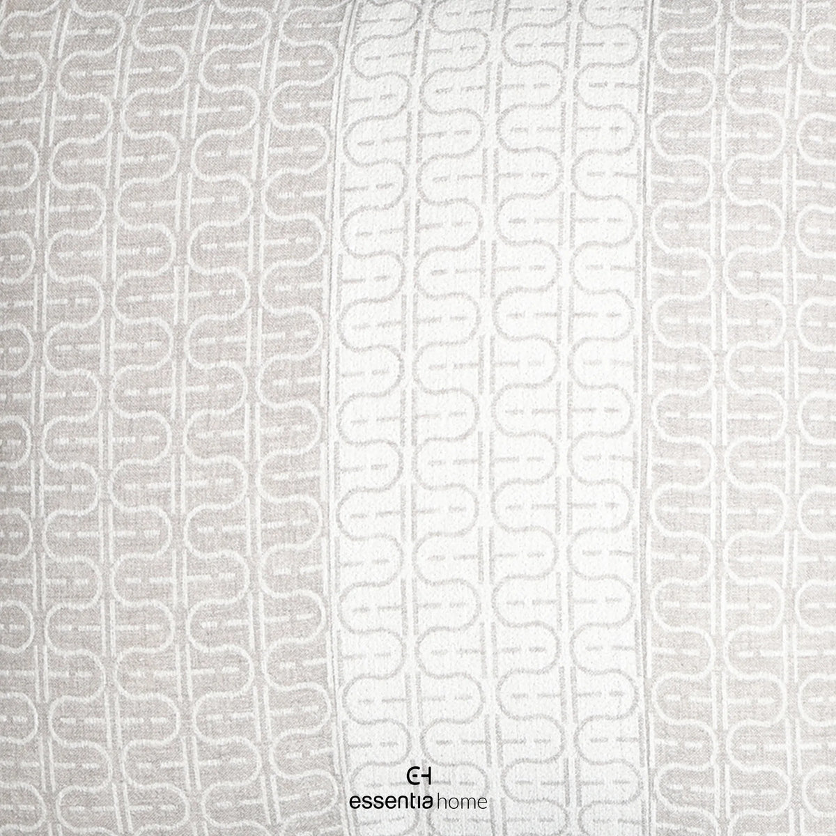 E-H Print Grey And White Cushion