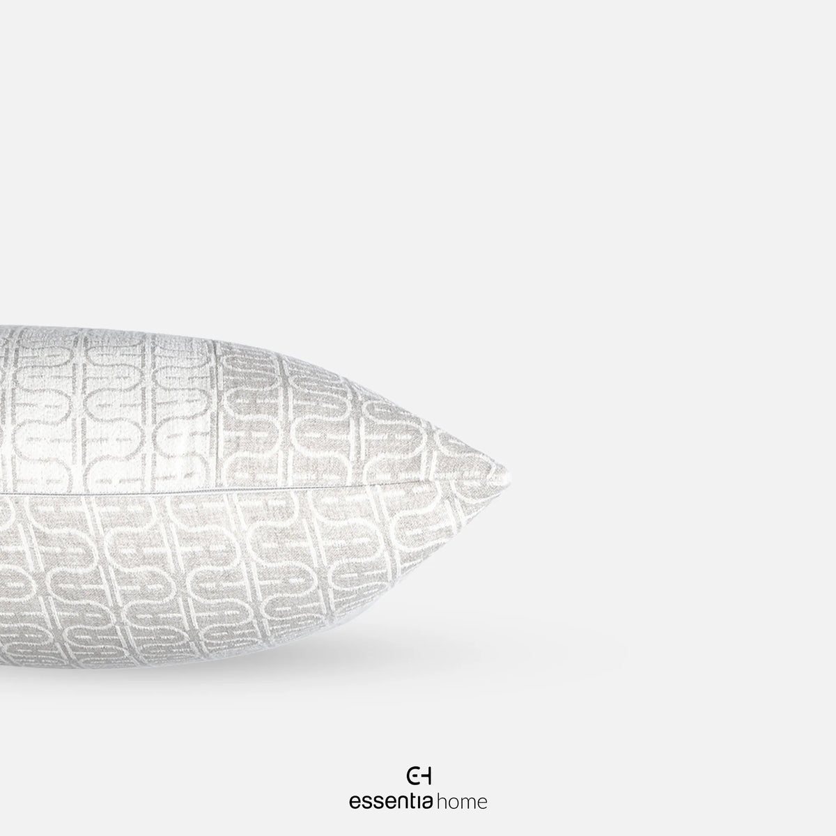 E-H Print Grey And White Cushion