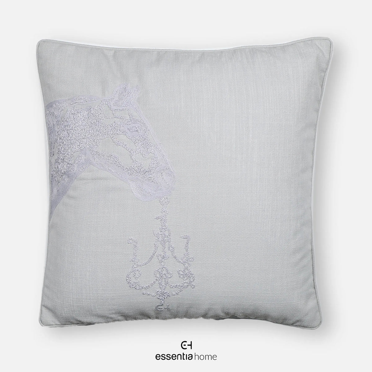 horse ari chain embroidery in grey