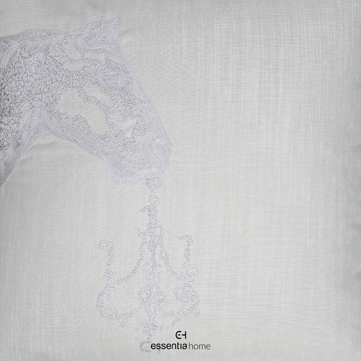 horse ari chain embroidery in grey