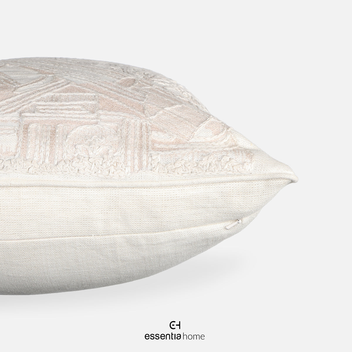 Fragments of Time – White Linen Cushion