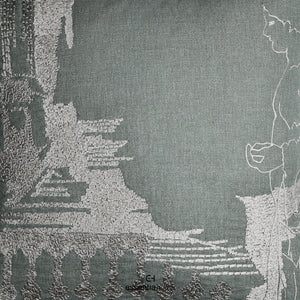 Ethereal Embroidery in green colour