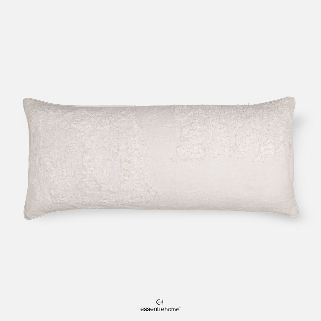 Ivory Texture Block Cushion