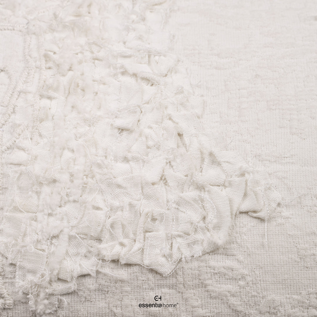 Ivory Texture Block Cushion