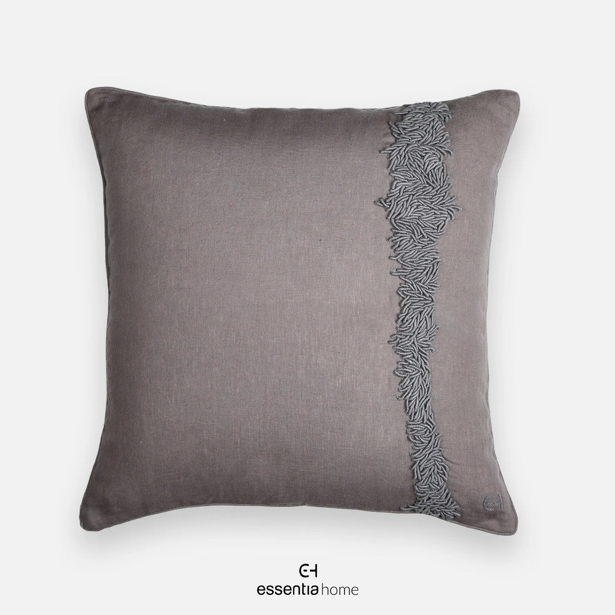 Grey Veil Embroidered Cushion