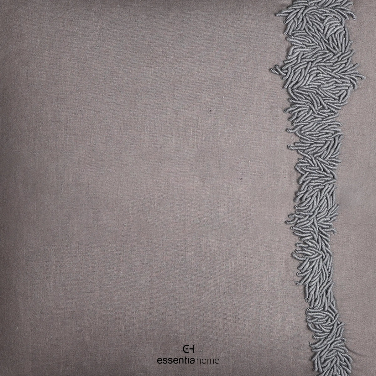 Grey Veil Embroidered Cushion