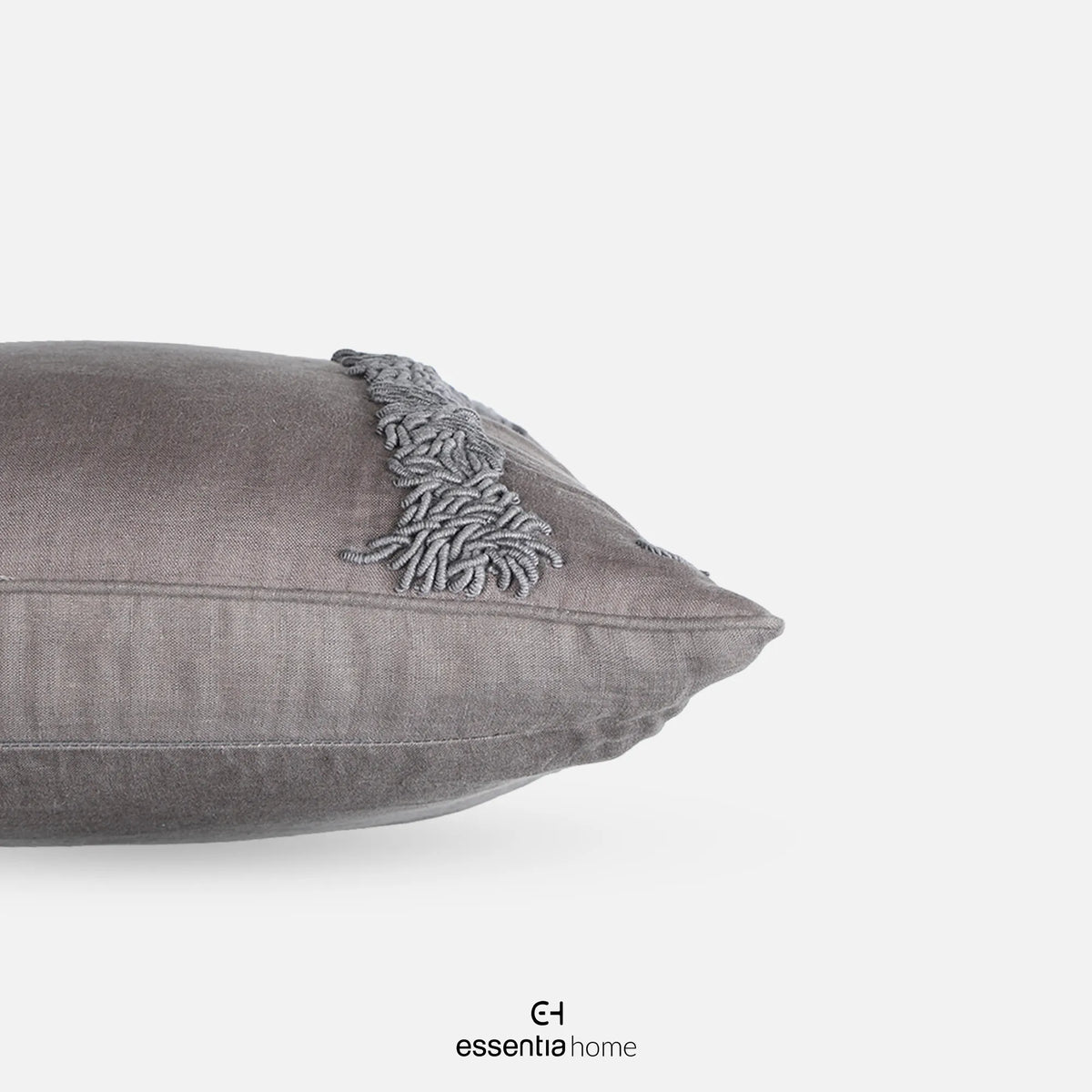 Grey Veil Embroidered Cushion