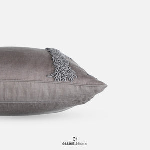 Grey Veil Embroidered Cushion