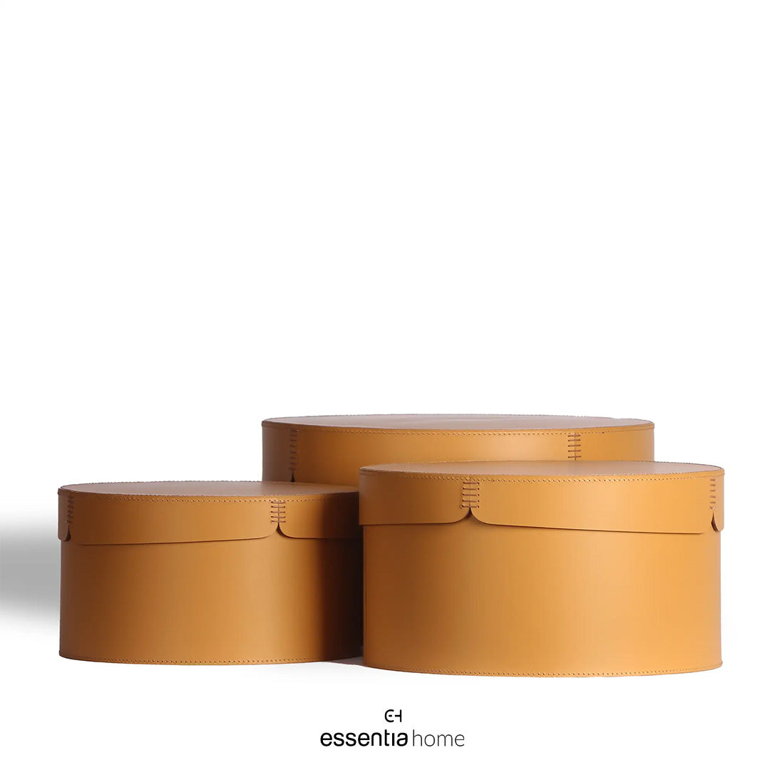 EH Round Storage Box Large – Nude Tan