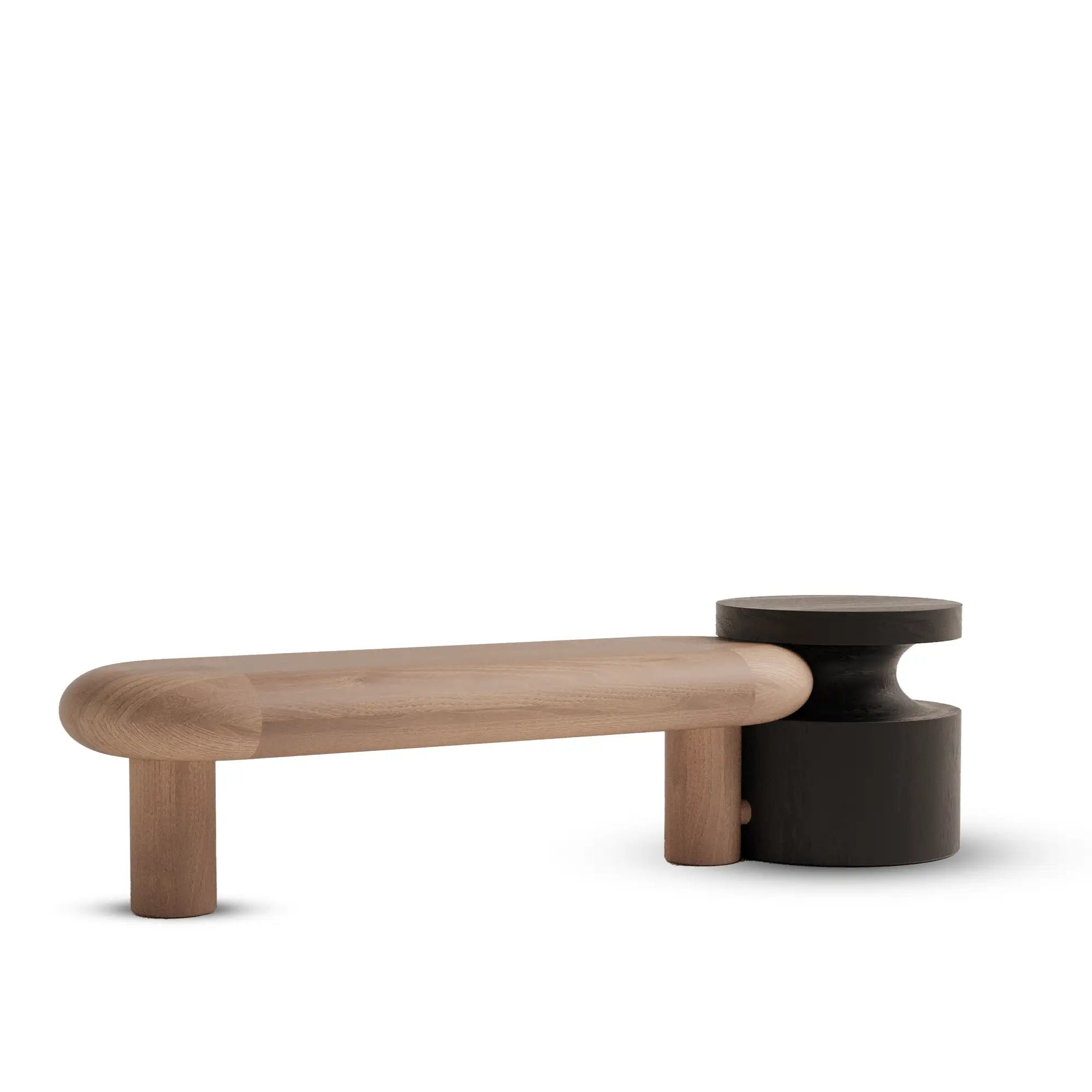 KOKESHI Bench with Side Table